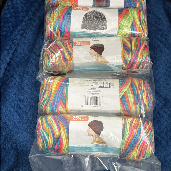 Caron Simply Soft Paints Yarn Medium#4- 100% Acrylic-5oz-Rainbow Bright 5 Pack - Picture 1 of 4